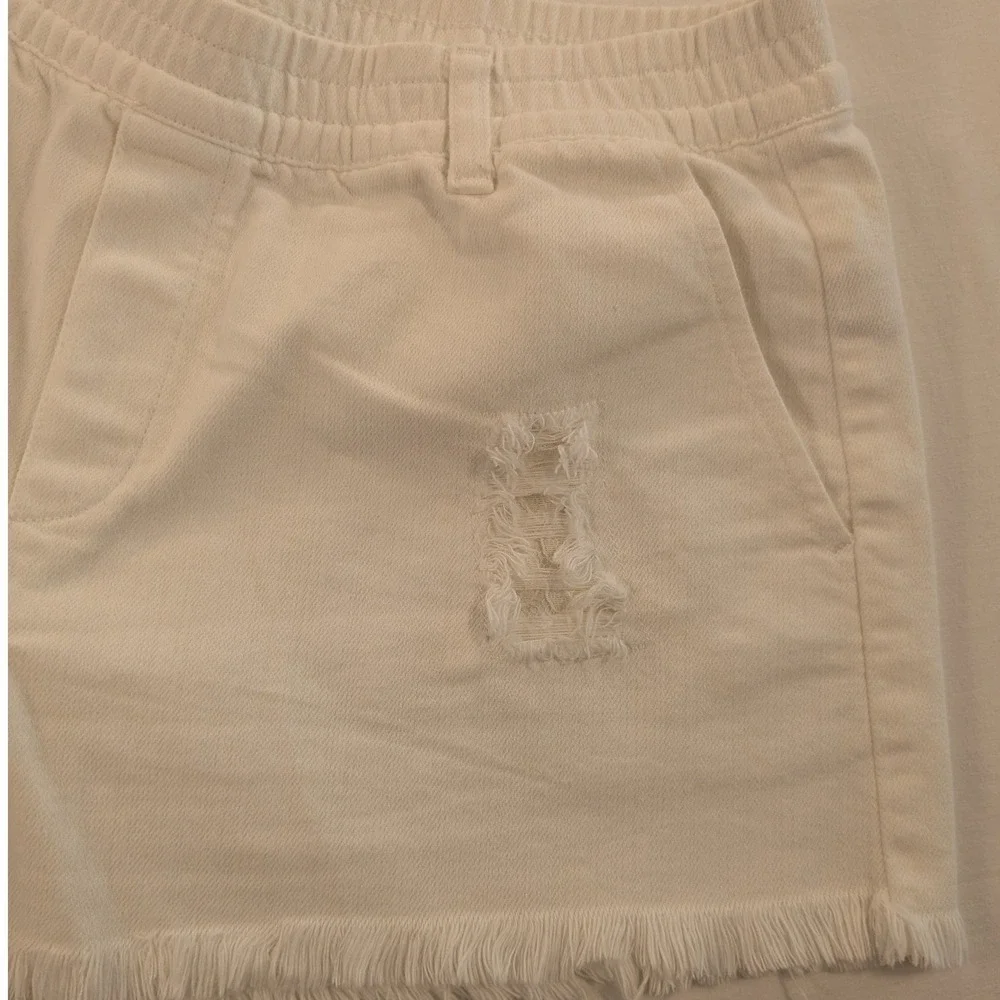 Aerie Womens Shorts Womens Med White Raw Hem Lace Drawstring Summer Lounge NWOT‎